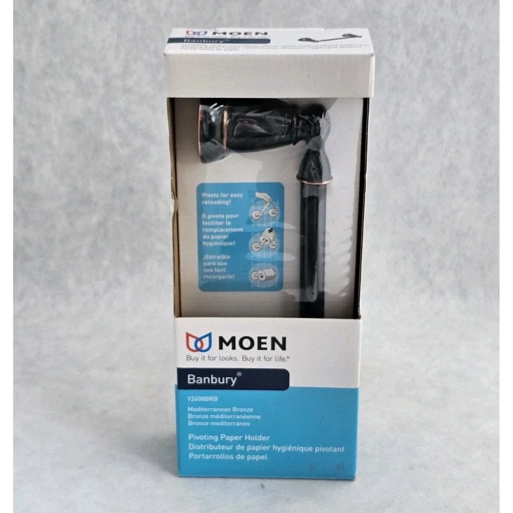 New In Box Moen Banbury Pivoting Toilet Paper Holder Oil Rubbed Bronze